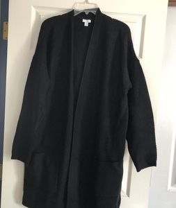 Black mid-length sweater